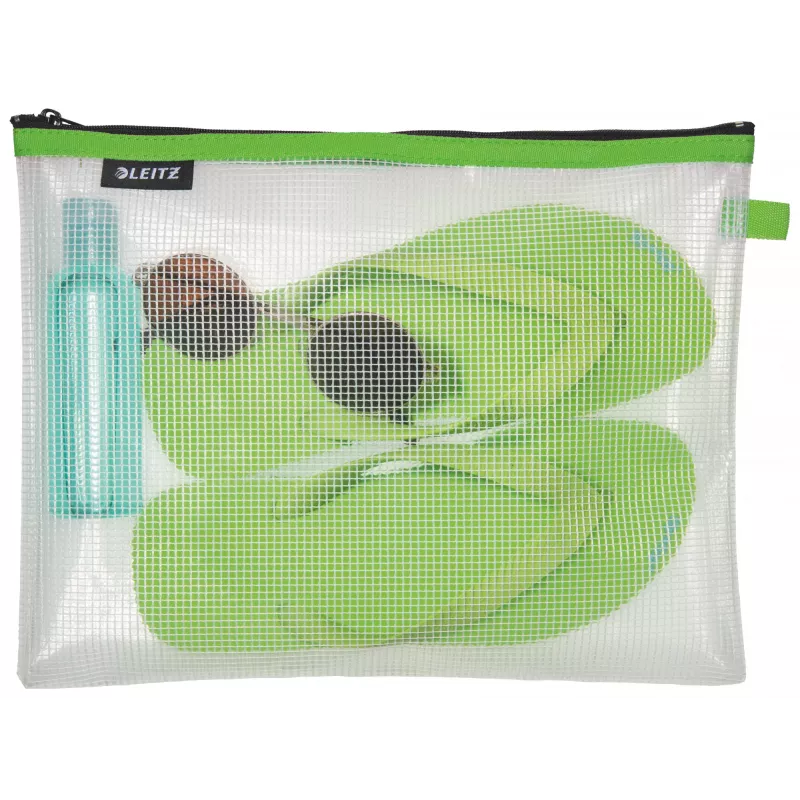 Leitz Travel Pouch idrorepellente WOW Large, unisex, custodia per accessori, Large, zip, idrorepellente, verde
