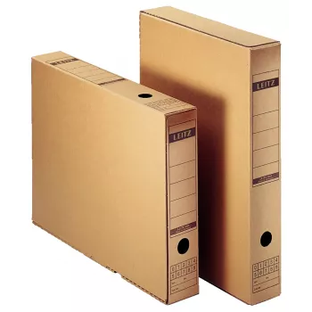 Leitz 6084-00-00 Scatola archivio con aletta, A4, cartone ondulato naturale, 70x265x325 mm