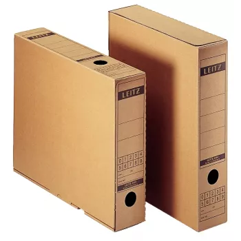 Leitz 6084-00-00 Scatola archivio con aletta, A4, cartone ondulato naturale, 70x265x325 mm