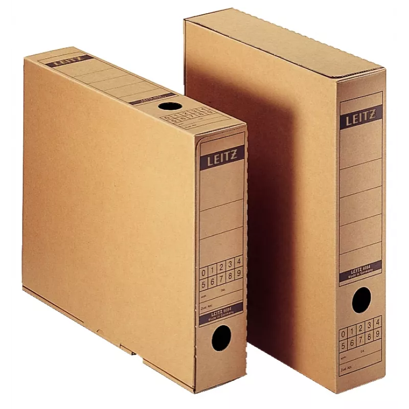 Leitz 6084-00-00 Scatola archivio con aletta, A4, cartone ondulato naturale, 70x265x325 mm