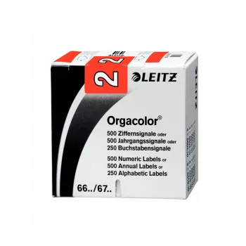 Leitz Orgacolor etichetta autoadesiva rettangolo arrotondato rosso