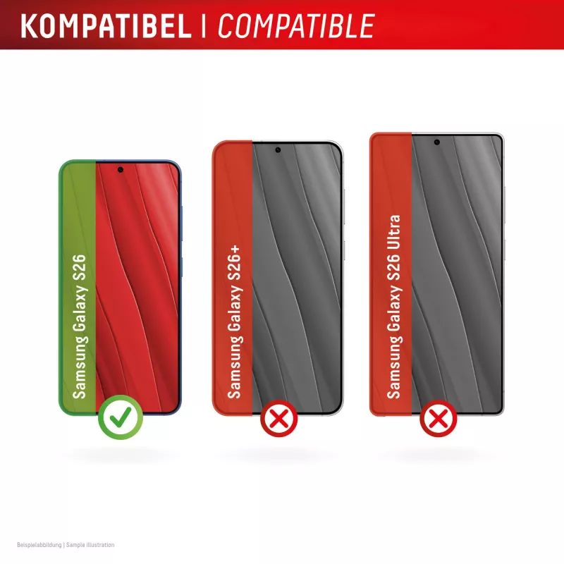 Displex vetro protettivo Premium per display (copertura totale, 10H) per Samsung S26, copertura totale
