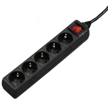 Hama 00137267 prolunga elettrica 1,4 m 5 presa/e AC per interni nero