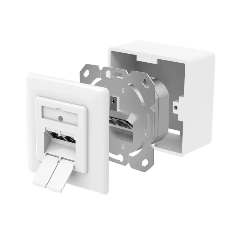 Hama 00300029 presa di rete 2 x RJ-45 bianco