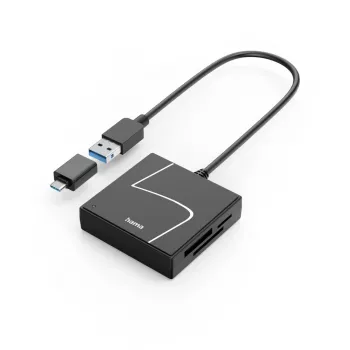 Hama 00200148 lettore di schede USB 3.2 Gen 1 (3.1 Gen 1) Type-A/Type-C nero