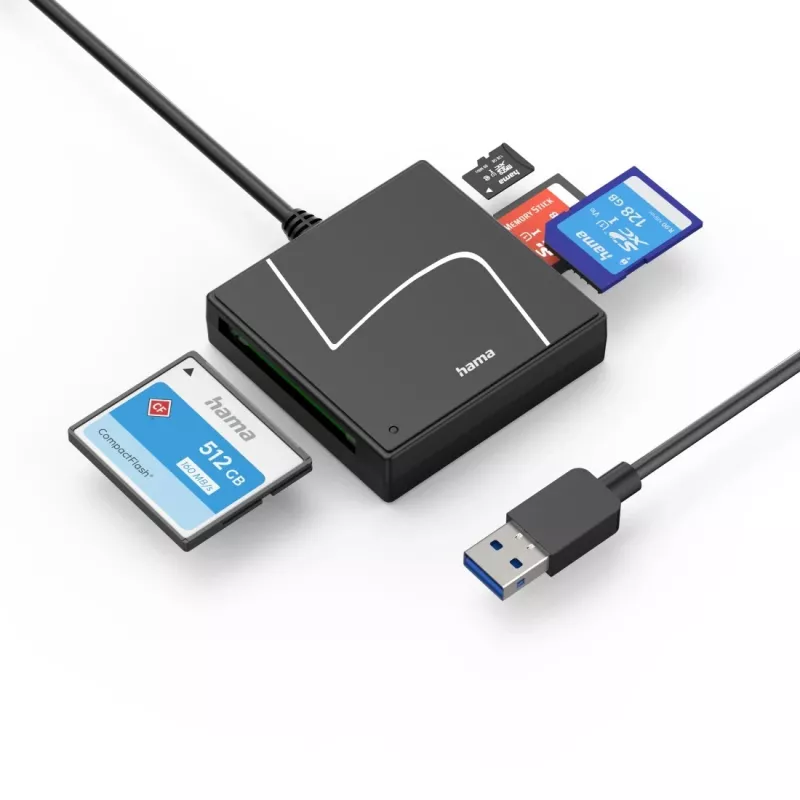 Hama 00200148 lettore di schede USB 3.2 Gen 1 (3.1 Gen 1) Type-A/Type-C nero