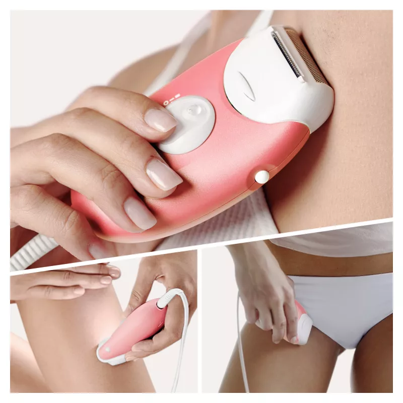 Braun Silk-epil 3-277 epilatore, bianco/rosa