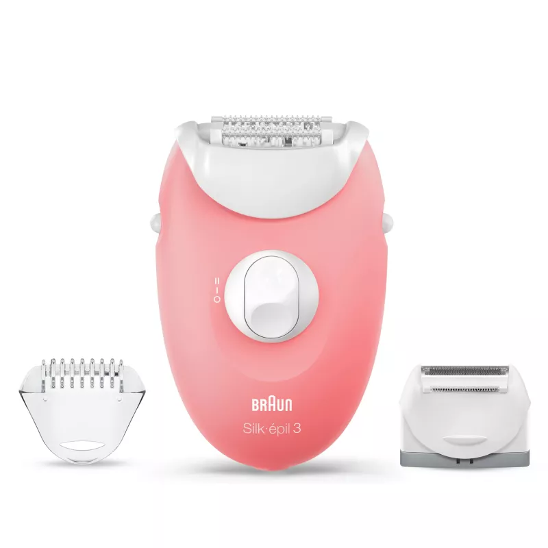 Braun Silk-epil 3-277 epilatore, bianco/rosa