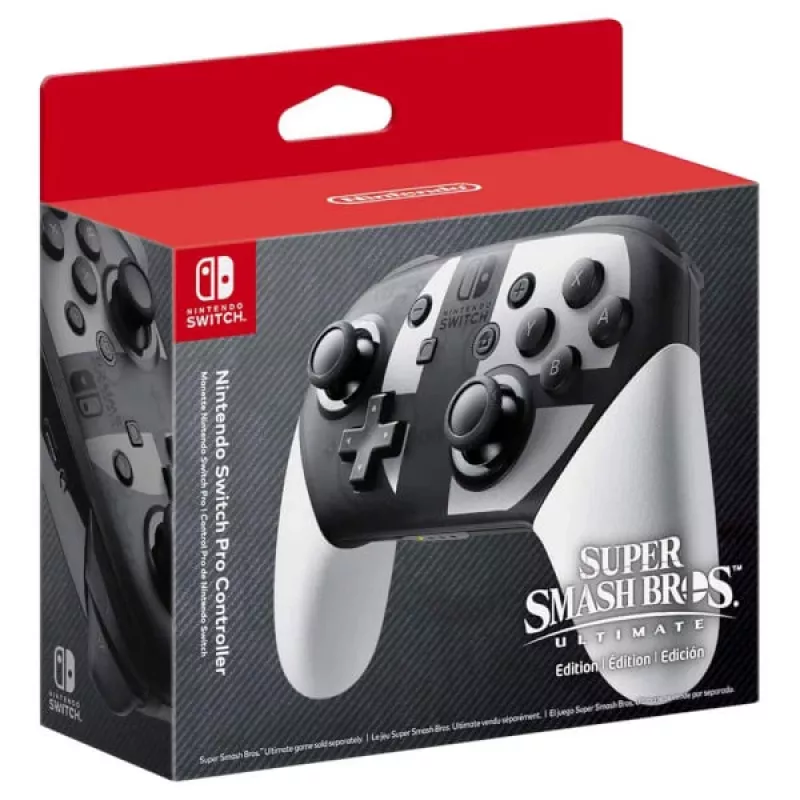 Nintendo Switch Pro controller Super Smash Bros. Ultimate Edition nero, grigio, bianco Bluetooth gamepad analogico / digitale Nintendo Switch