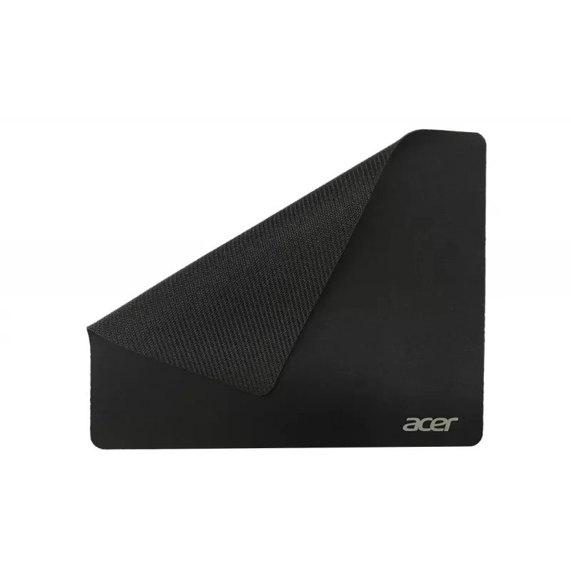 Acer Essential tappetino per mouse, nero, tinta unita, tessuto, jersey, gomma, base antiscivolo