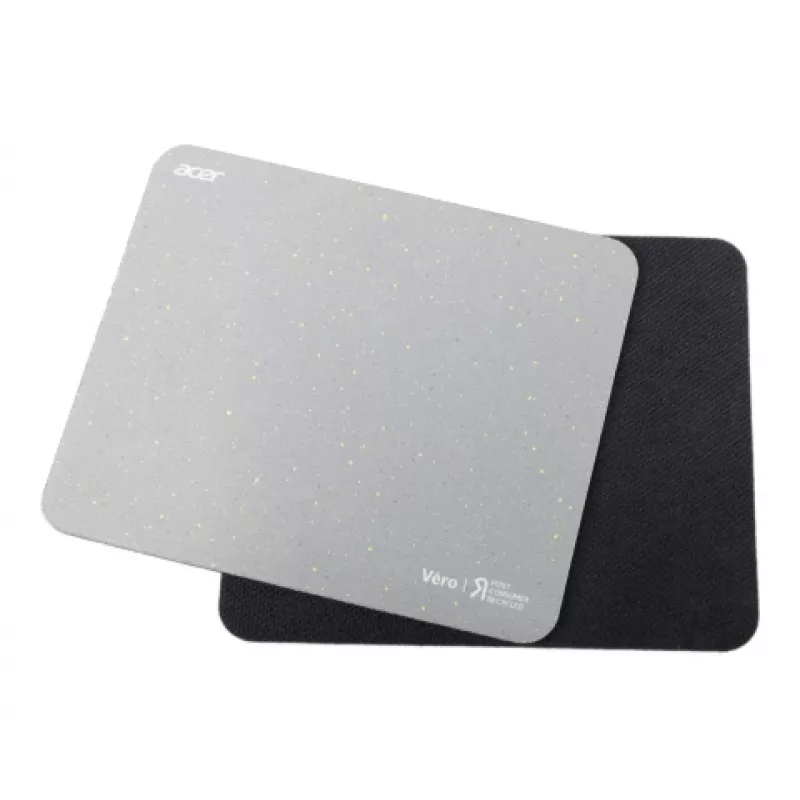 Acer Vero tappetino per mouse, grigio, monocromatico, polietilene tereftalato (PET), gomma, base antiscivolo