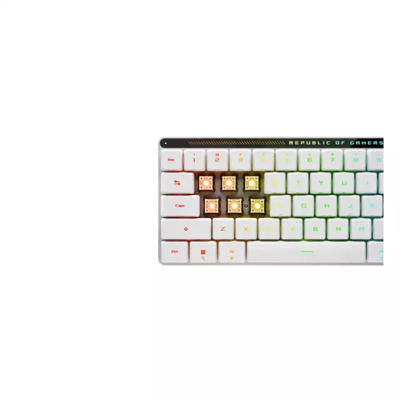 ASUS ROG Falchion RX Low Profile tastiera gaming USB + HF Wireless + Bluetooth bianca