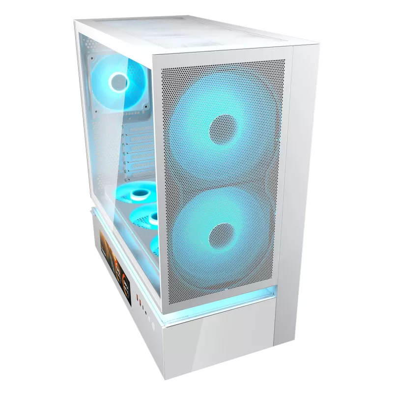 COUGAR Case Midi Tower, CFV235 Vision, ARGB, display LCD, Mesh, bianco