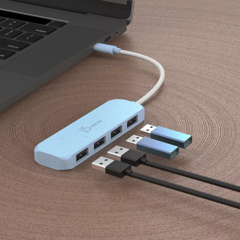 j5create Hub USB-C a 4 porte Type-A Gen 2 ecologico