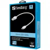Sandberg cavo MicroUSB sync/ricarica 0,2 m, 0,2 m, USB A, Micro-USB B, USB 2.0, bianco