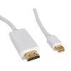 Sandberg MiniDP 1.2 > HDMI 4K 2m, 2 m, Mini DisplayPort, HDMI, connettore maschio, connettore maschio, bianco