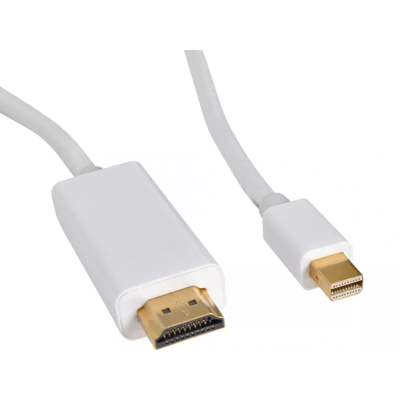 Sandberg MiniDP 1.2 > HDMI 4K 2m, 2 m, Mini DisplayPort, HDMI, connettore maschio, connettore maschio, bianco