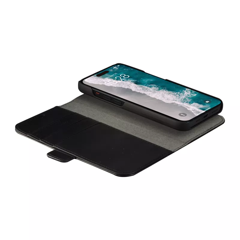 dbramante1928 Stockholm – iPhone 17e/16e/15/14/13 – nero, folio, Apple, iPhone 17e/16e/15/14/13, nero