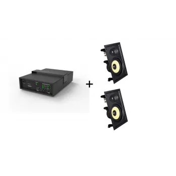Vivolink Audiopack subwoofer + 2 x altoparlanti da incasso Premium (offerta bundle pack limitata) nero con filo 110 W
