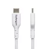 StarTech.com cavo di ricarica USB-C bianco da 1 m (3,3 ft) confezione da 2, cavo USB-C, cavo di ricarica per laptop USB 2.0 Type-C, 60 W 3 A Power Delivery, guaina TPE, cavo trasferimento dati USB-C, M/M