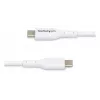 StarTech.com cavo di ricarica USB-C bianco da 1 m (3,3 ft) confezione da 2, cavo USB-C, cavo di ricarica per laptop USB 2.0 Type-C, 60 W 3 A Power Delivery, guaina TPE, cavo trasferimento dati USB-C, M/M