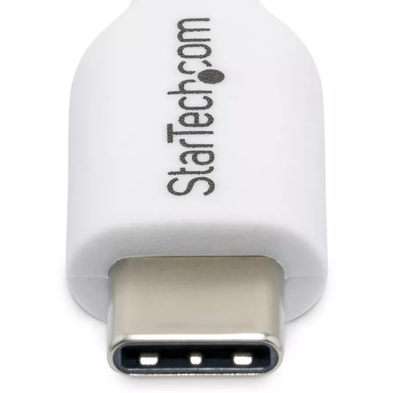 StarTech.com cavo di ricarica USB-C bianco da 1 m (3,3 ft) confezione da 2, cavo USB-C, cavo di ricarica per laptop USB 2.0 Type-C, 60 W 3 A Power Delivery, guaina TPE, cavo trasferimento dati USB-C, M/M
