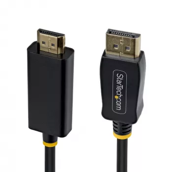 StarTech.com cavo adattatore DisplayPort a HDMI 2 m con connettori con presa sicura, 4K 60Hz, HDR, convertitore video DP a HDMI unidirezionale, da desktop DP a monitor HDMI
