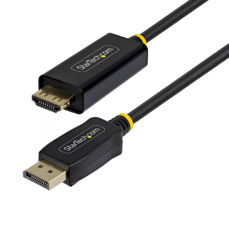 StarTech.com cavo adattatore DisplayPort a HDMI 2 m con connettori con presa sicura, 4K 60Hz, HDR, convertitore video DP a HDMI unidirezionale, da desktop DP a monitor HDMI
