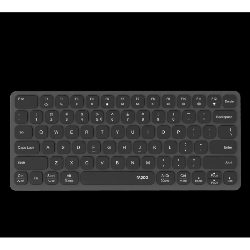 Rapoo UCK-6001 Tastiera ultrasottile con adattatore multiporta USB-C 8 in 1, QWERTZ