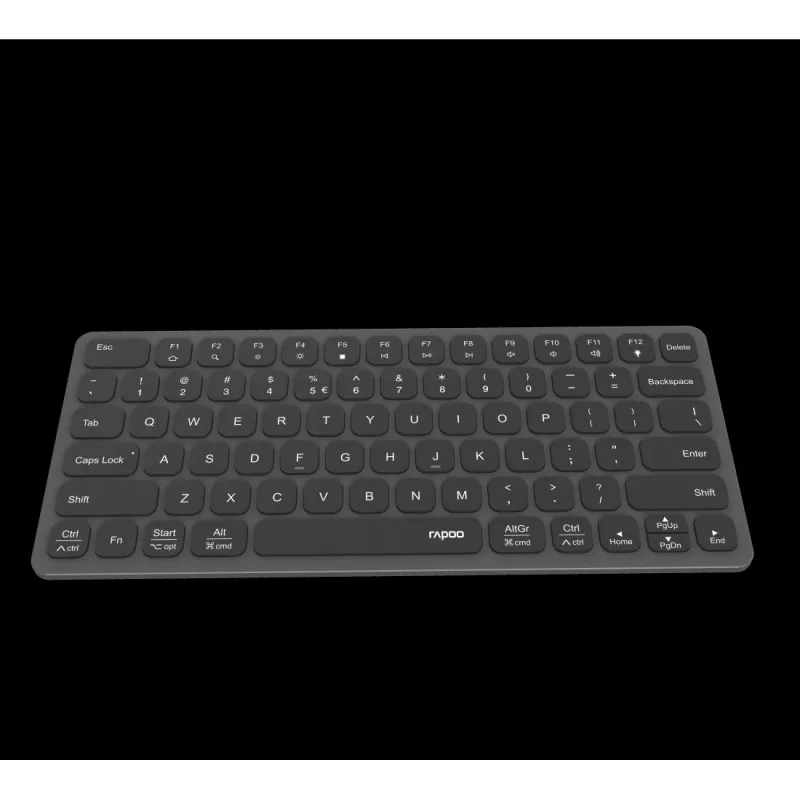 Rapoo UCK-6001 Tastiera ultrasottile con adattatore multiporta USB-C 8 in 1, QWERTZ