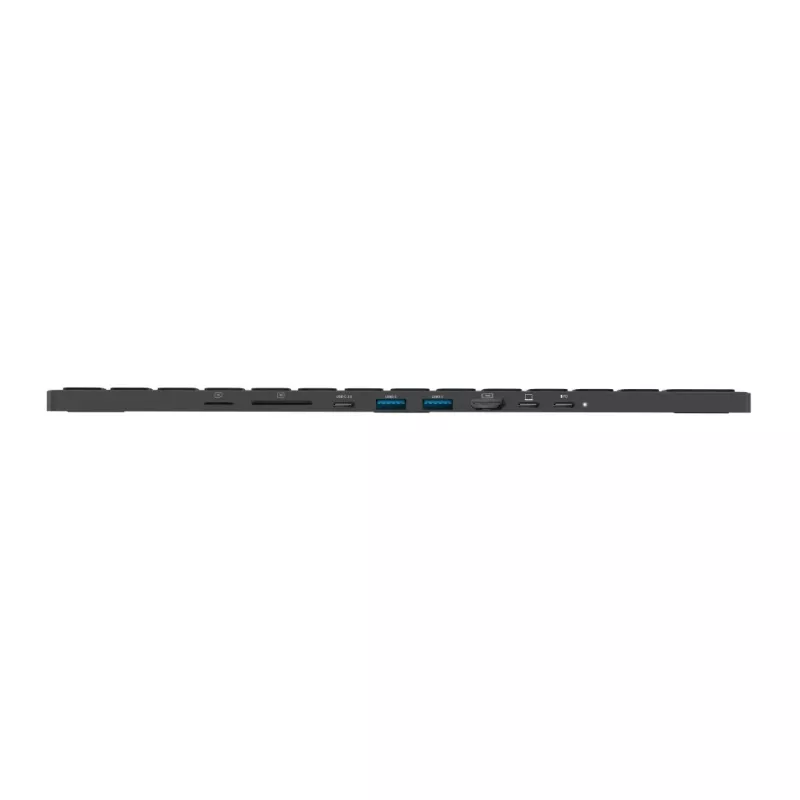 Rapoo UCK-6001 Tastiera ultrasottile con adattatore multiporta USB-C 8 in 1, QWERTZ