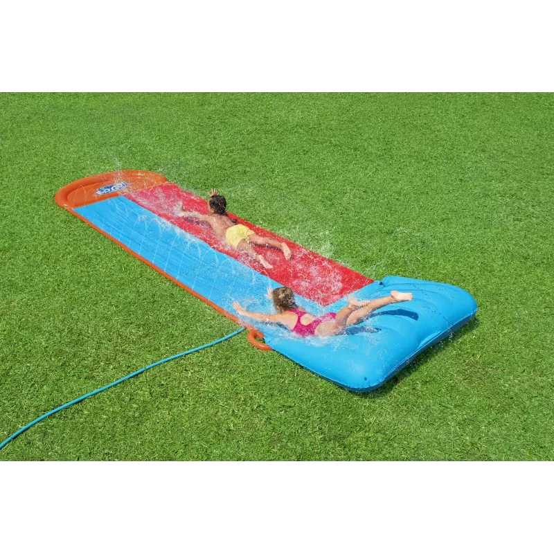 Bestway H2OGO! Scivolo d'acqua doppio con rampa Tsunami Splash 4,88 m