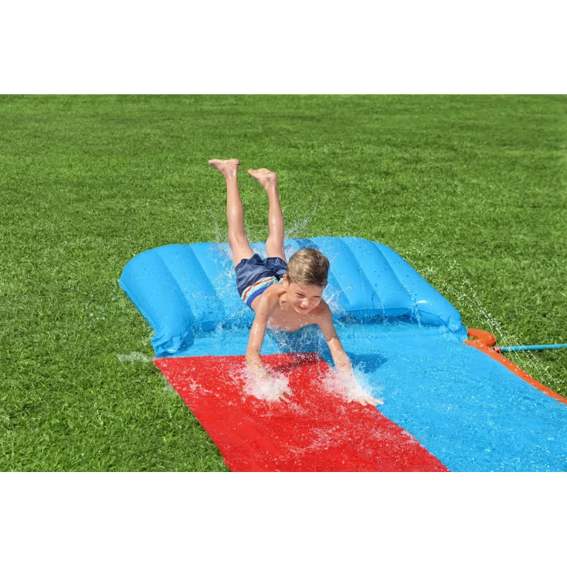 Bestway H2OGO! Scivolo d'acqua doppio con rampa Tsunami Splash 4,88 m