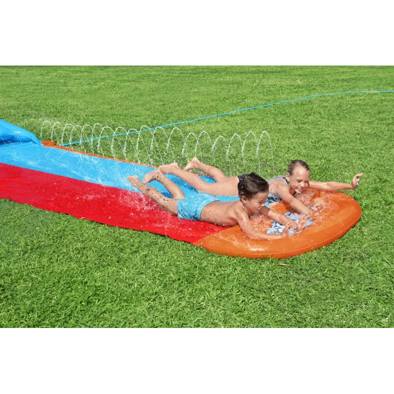 Bestway H2OGO! Scivolo d'acqua doppio con rampa Tsunami Splash 4,88 m