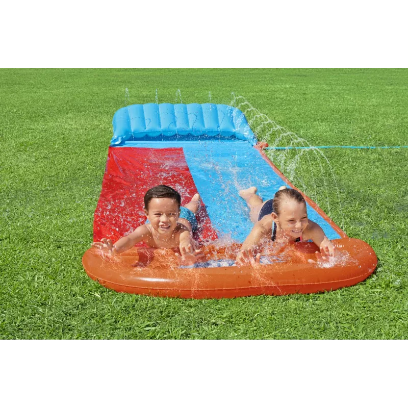 Bestway H2OGO! Scivolo d'acqua doppio con rampa Tsunami Splash 4,88 m