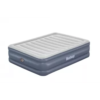 Bestway Tritech Materassino gonfiabile Queen con pompa AC integrata e rivestimento antimicrobico 2,03 m x 1,52 m x 51 cm