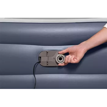 Bestway Tritech SleekFlow Materassino gonfiabile con poggiatesta Queen con pompa AC integrata e rivestimento antimicrobico 2,26 m x 1,52 m x 84 cm