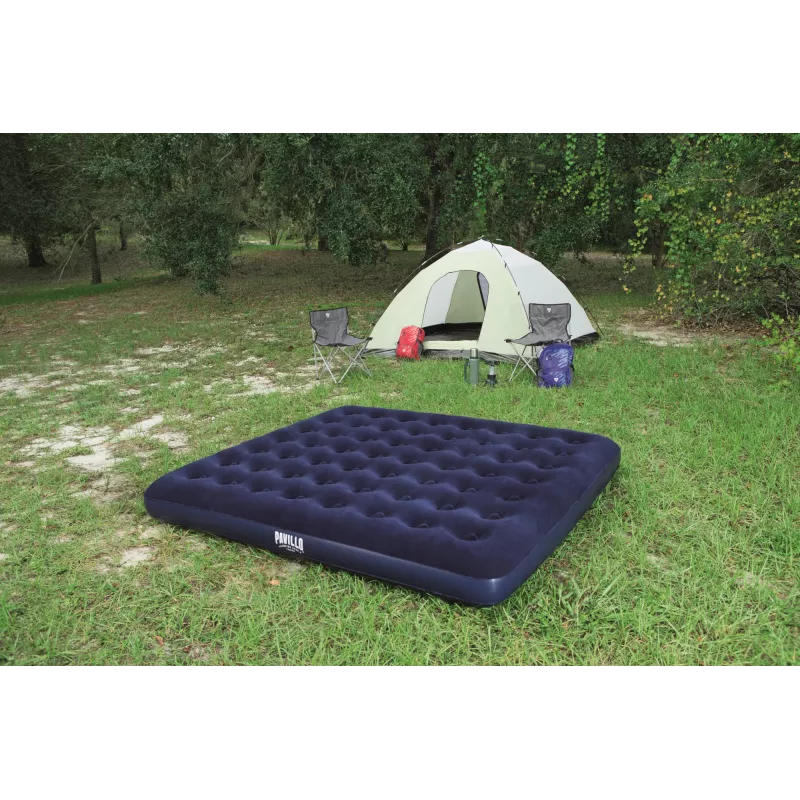 Bestway Flocked Airbed – King – 2,03 m x 1,83 m x 22 cm, Materassino doppio