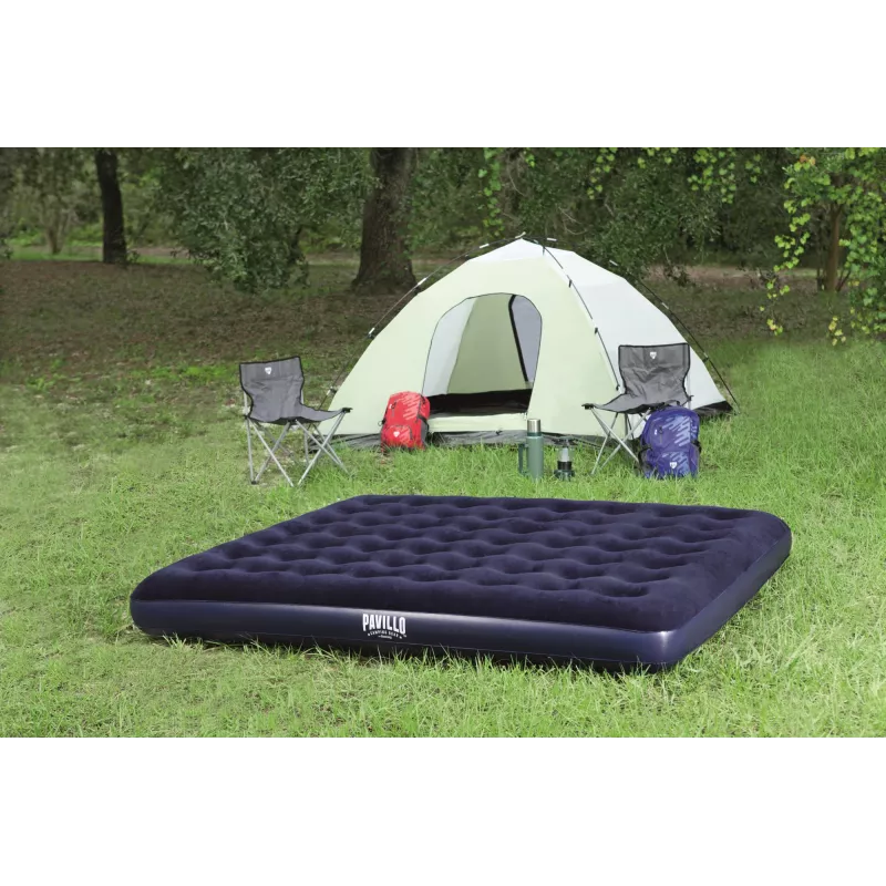 Bestway Flocked Airbed – King – 2,03 m x 1,83 m x 22 cm, Materassino doppio