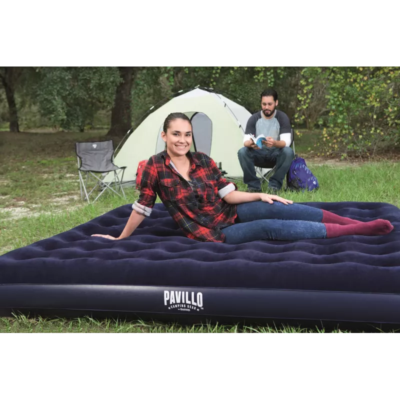 Bestway Flocked Airbed – King – 2,03 m x 1,83 m x 22 cm, Materassino doppio