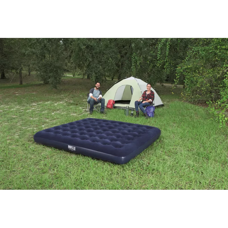Bestway Flocked Airbed – King – 2,03 m x 1,83 m x 22 cm, Materassino doppio