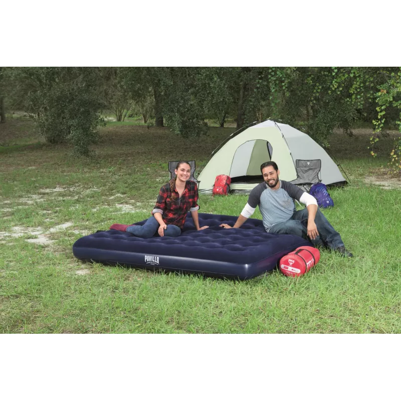 Bestway Flocked Airbed – King – 2,03 m x 1,83 m x 22 cm, Materassino doppio