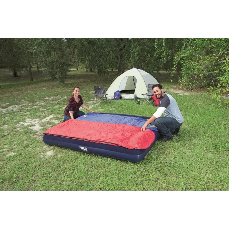 Bestway Flocked Airbed – King – 2,03 m x 1,83 m x 22 cm, Materassino doppio