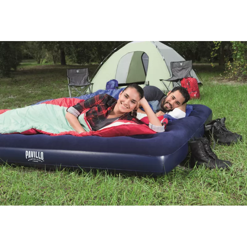 Bestway Flocked Airbed – King – 2,03 m x 1,83 m x 22 cm, Materassino doppio