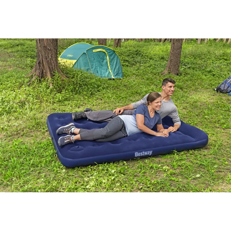 Bestway Materassino gonfiabile Full con pompa a pedale integrata 1,91 m x 1,37 m x 28 cm