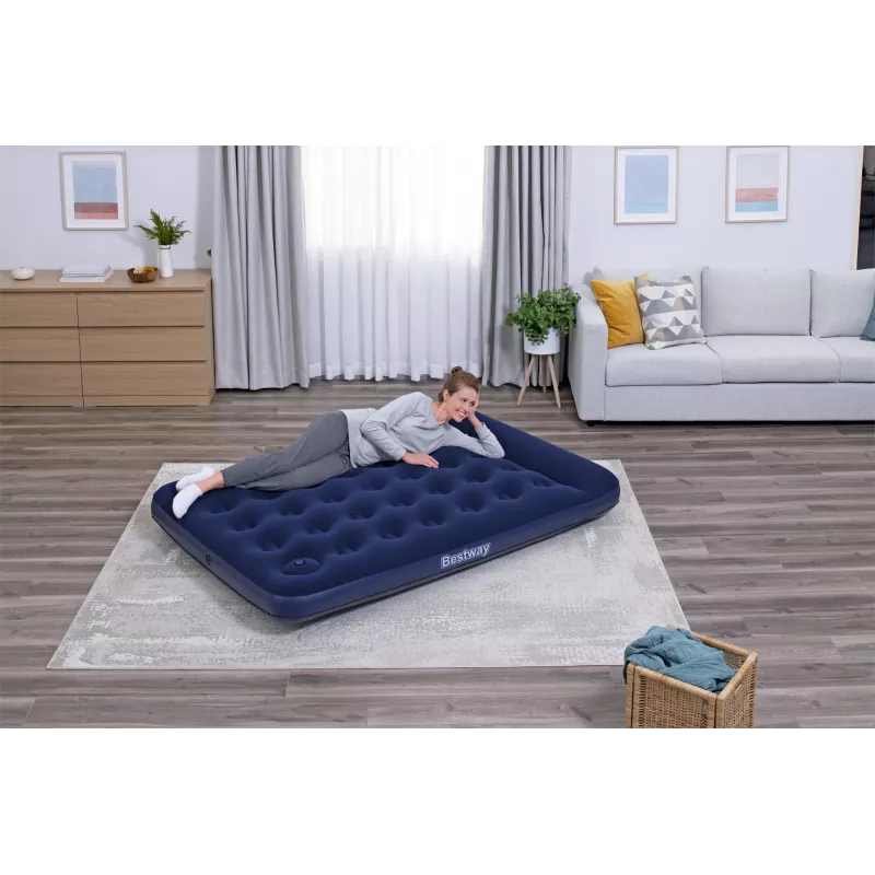 Bestway Materassino gonfiabile Full con pompa a pedale integrata 1,91 m x 1,37 m x 28 cm