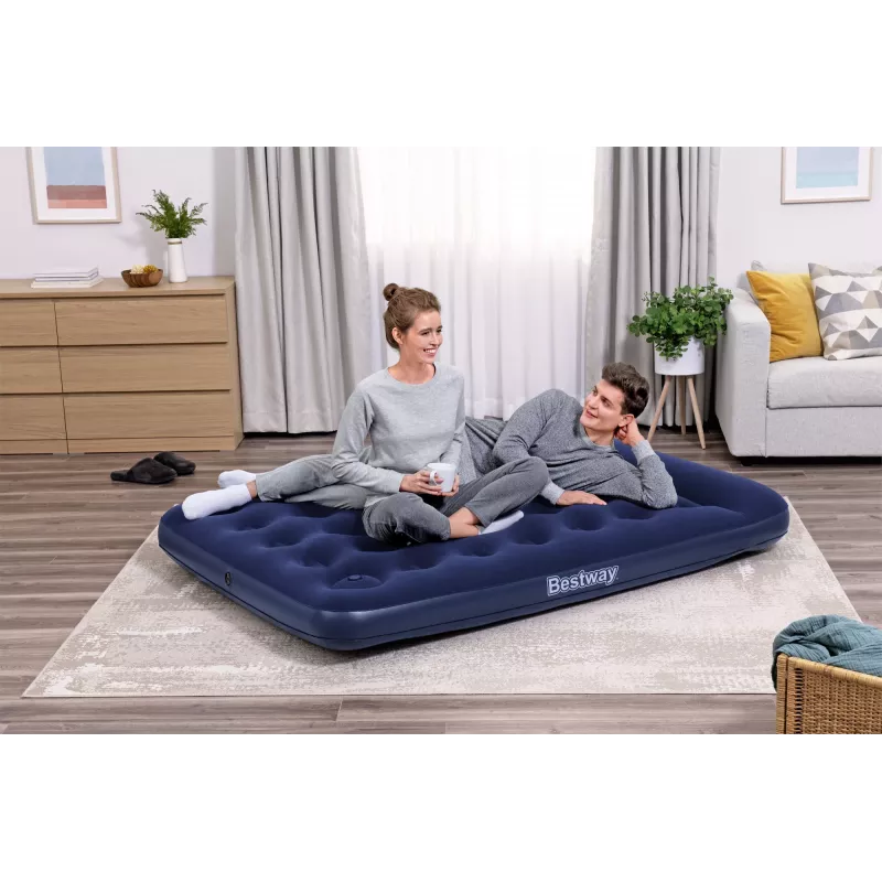 Bestway Materassino gonfiabile Full con pompa a pedale integrata 1,91 m x 1,37 m x 28 cm