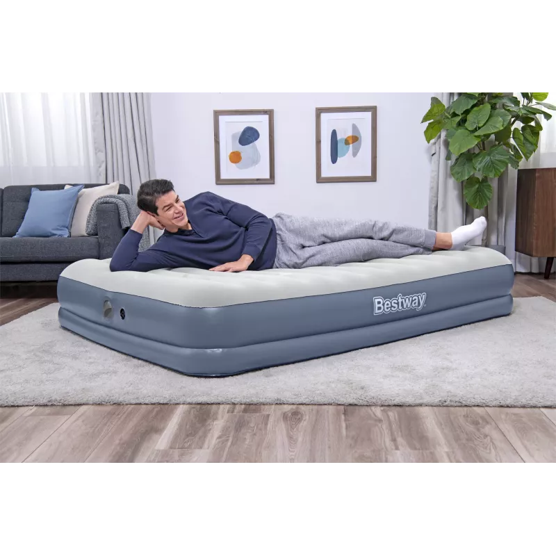 Bestway Tritech Materassino gonfiabile Queen con pompa ricaricabile 2,03 m x 1,52 m x 36 cm
