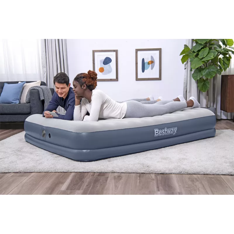 Bestway Tritech Materassino gonfiabile Queen con pompa ricaricabile 2,03 m x 1,52 m x 36 cm
