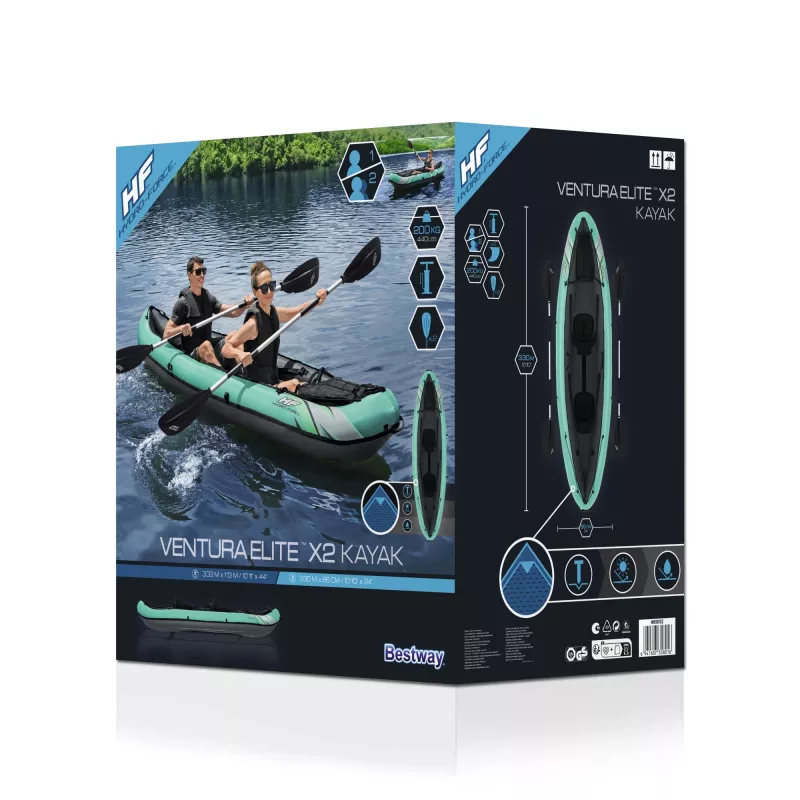 Bestway Hydro-Force Ventura Elite X2 Set kayak gonfiabile 3,30 m